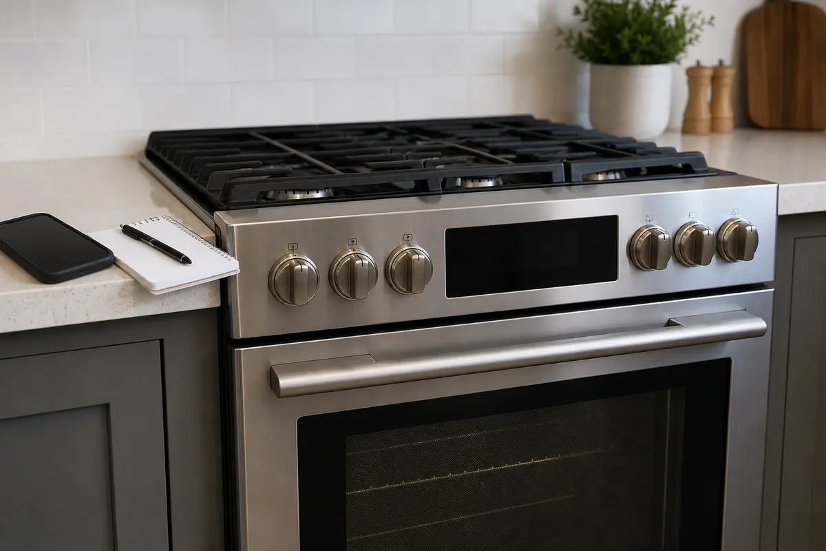 Bosch range display observed for a minute after power reset before touching the controls