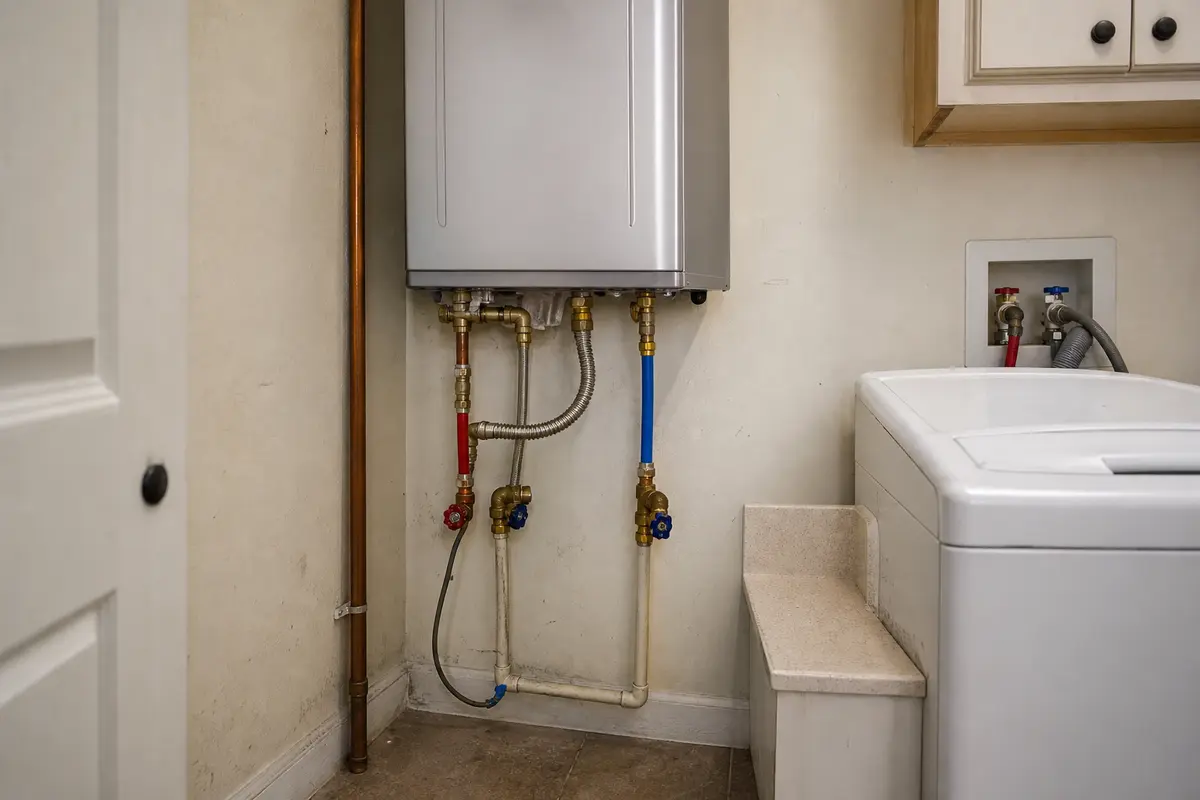 Rinnai tankless water heater temperature fluctuation service valve area