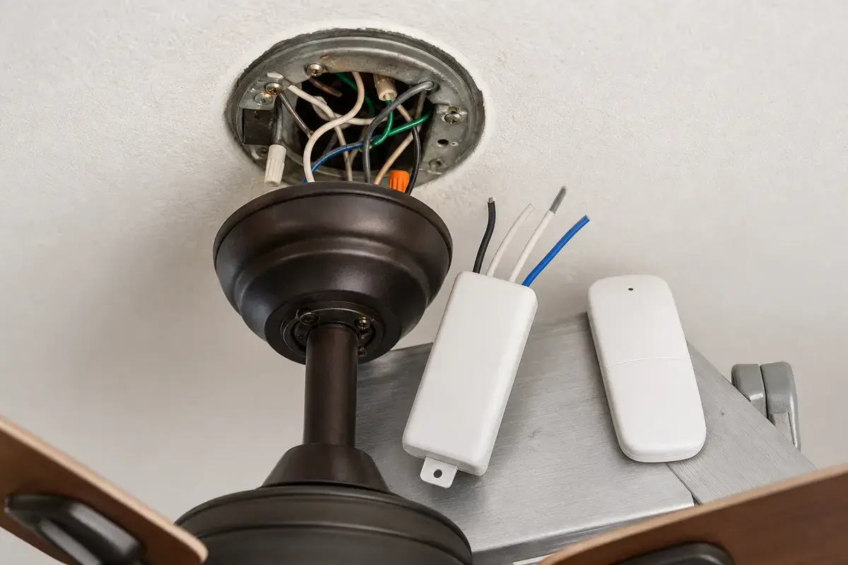 Ceiling fan receiver and canopy checked when fan stops randomly