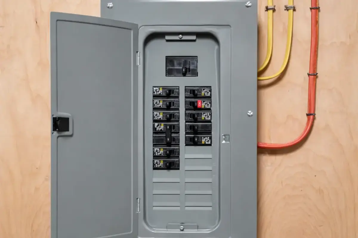 Breaker panel checked while isolating a ceiling fan trip