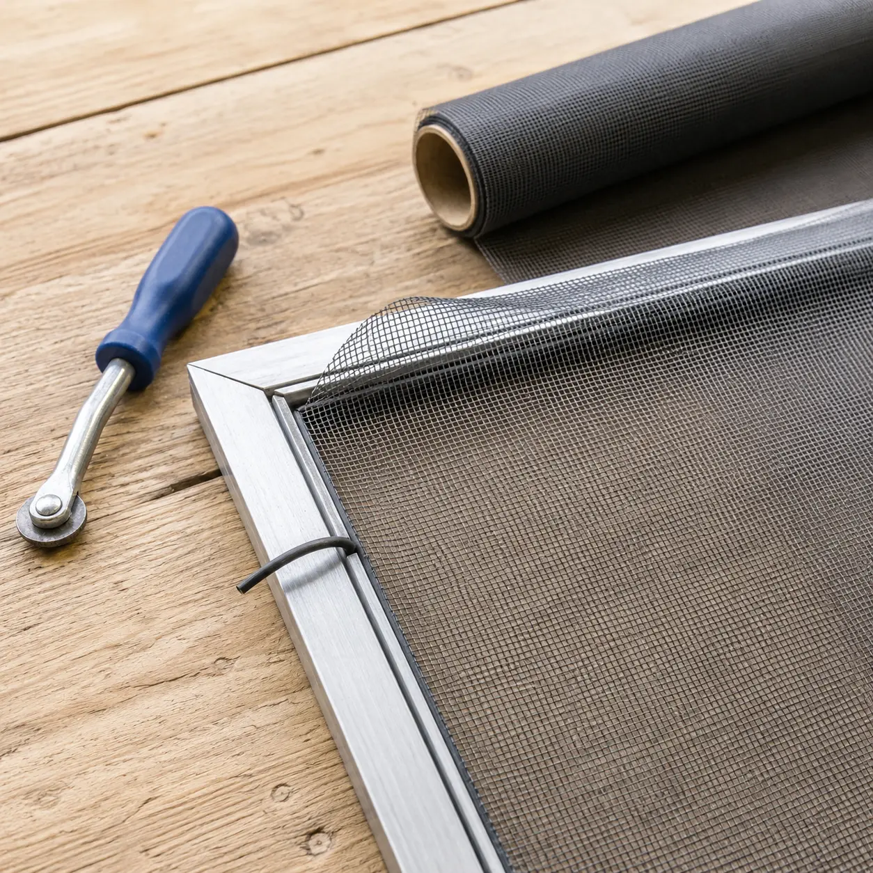 Window screen repair scene