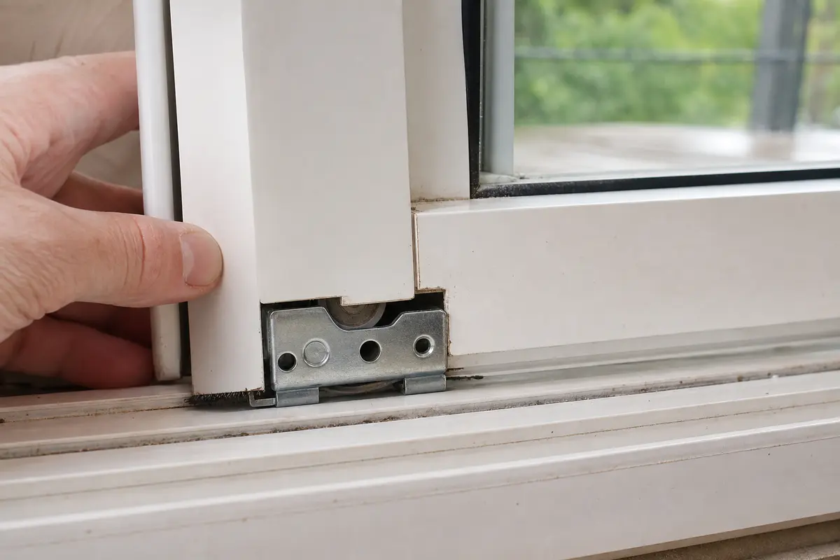 replacement window sash roller assembly dry-fit in the sash rail before fastening