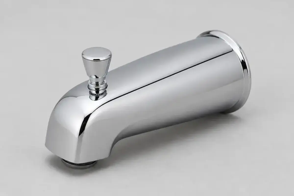 Diverter tub spout replacement for a stuck pull-up diverter
