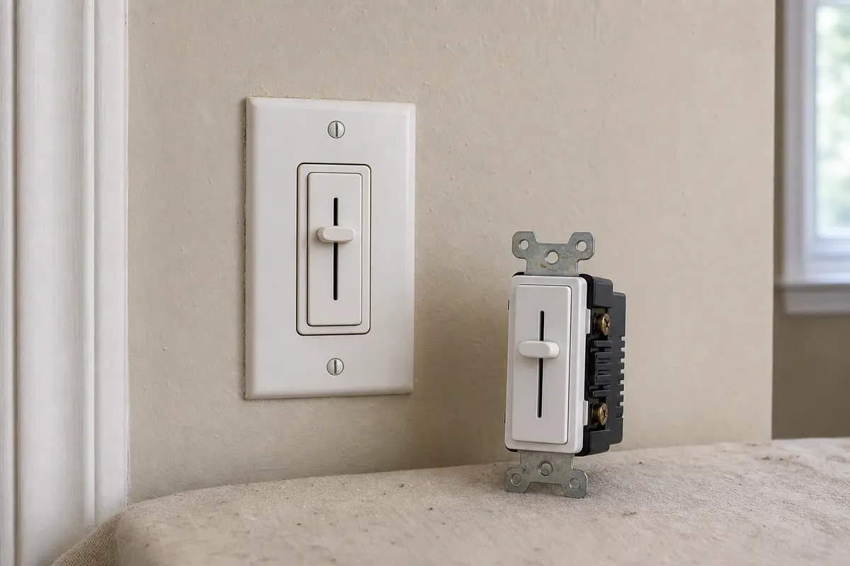 LED-compatible dimmer switch for a confirmed dimmer hum