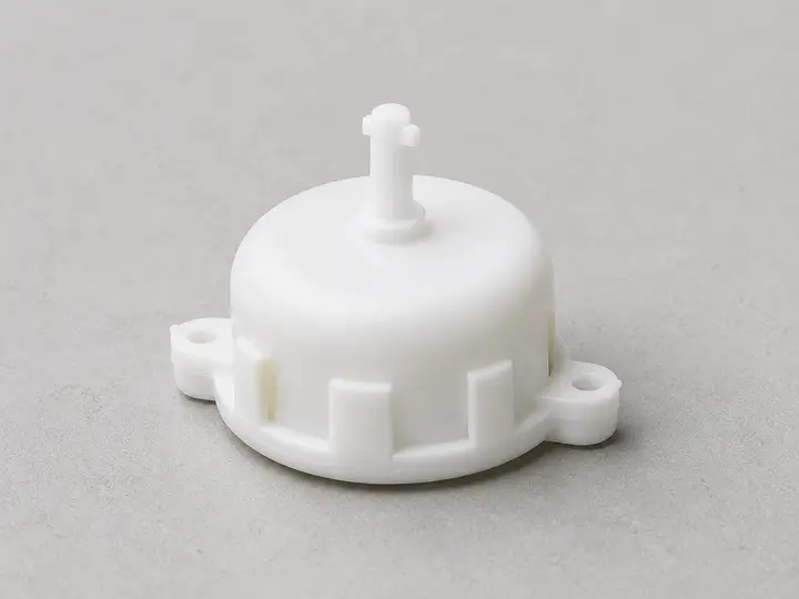 White dishwasher float with stem and base tabs