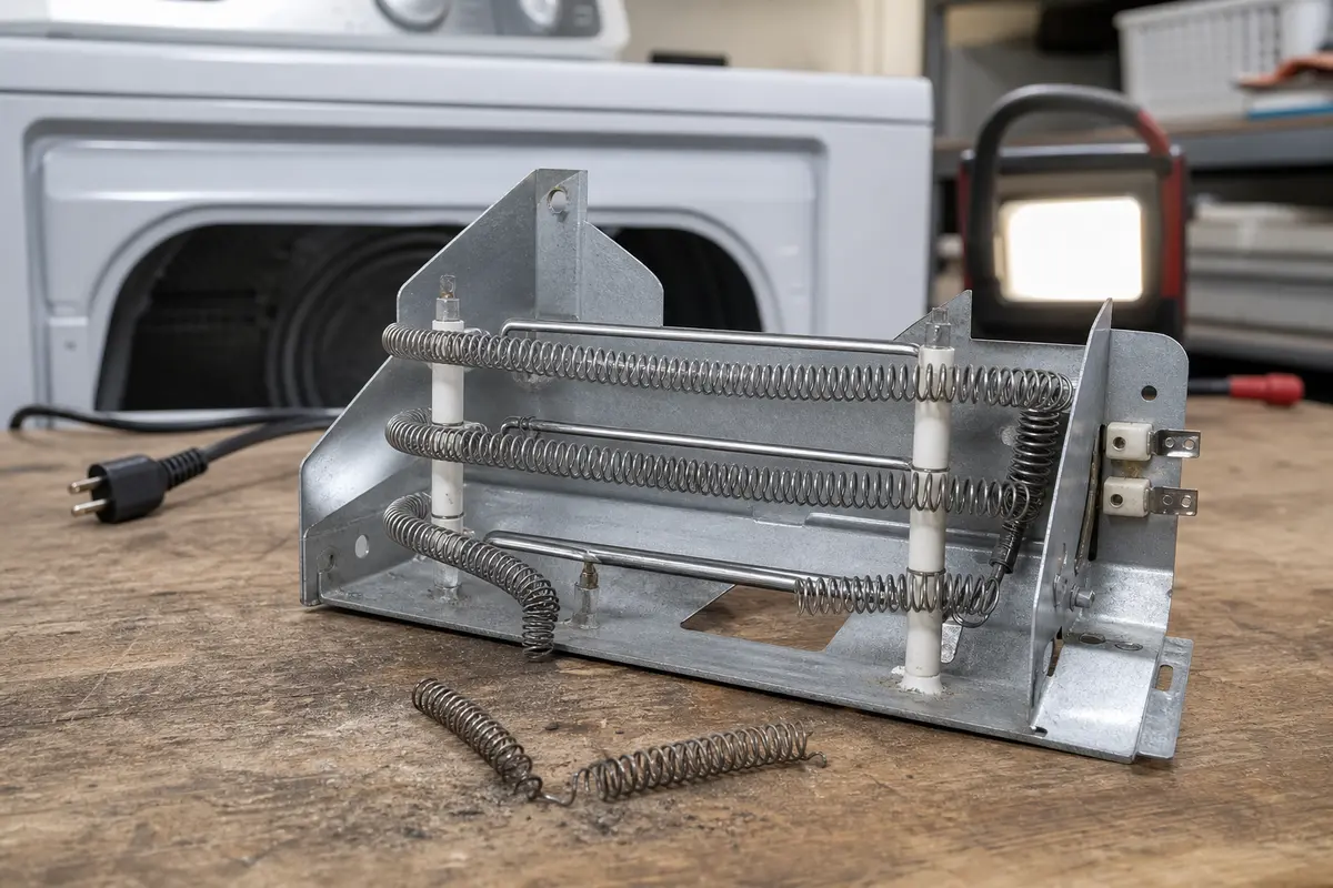 Dryer heating element assembly replacement part