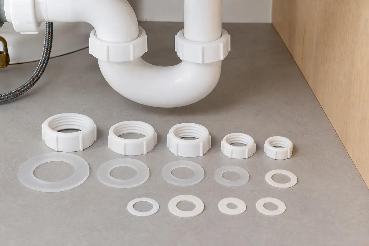 Slip-joint washer assortment for a kitchen sink drain repair