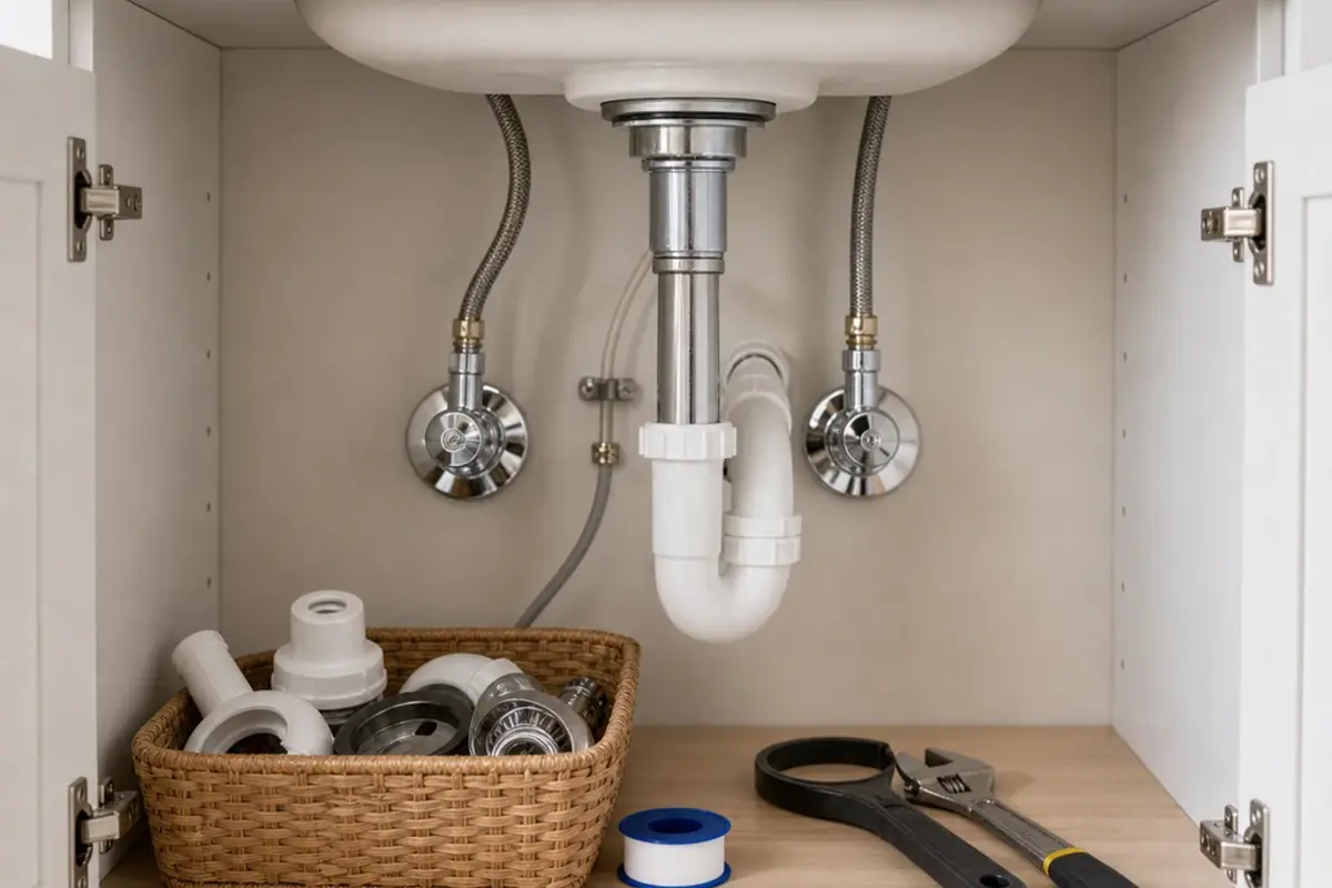 Kitchen sink tailpiece replacement tube for under-sink drain repair