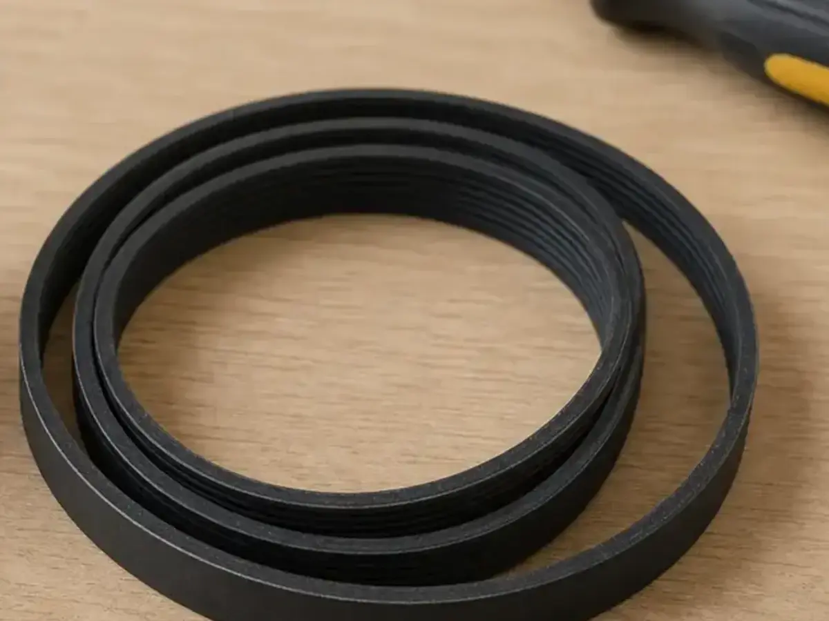 Coiled LG dryer drive belt for a confirmed belt slap or chirp