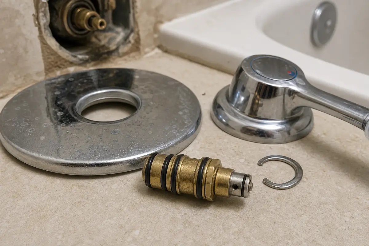 Shower cartridge for shower leaking