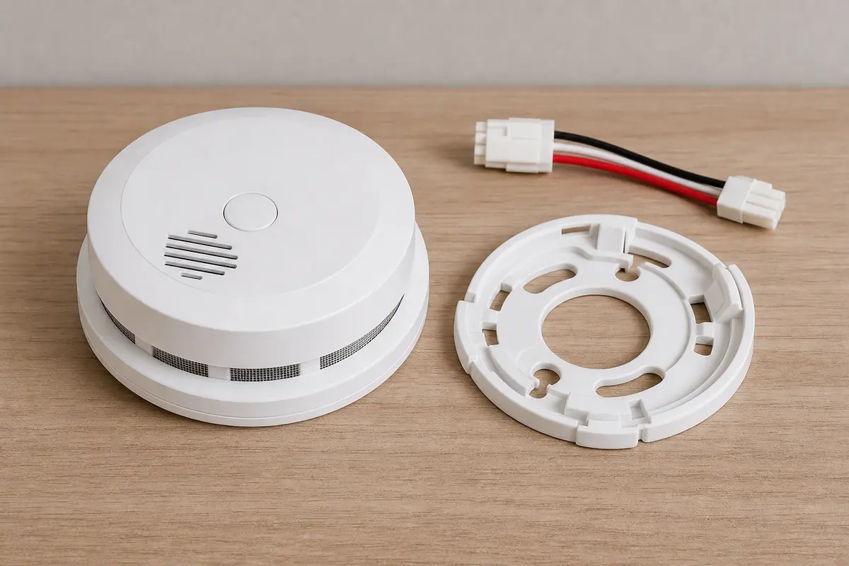 Battery smoke or smoke/CO alarm shown in the repair area for smoke detector test button not working