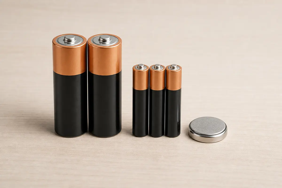 Replacement thermostat batteries being matched before installation