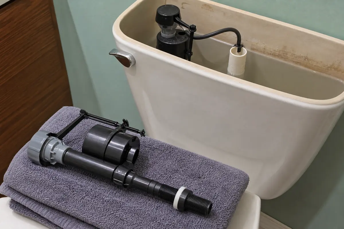 Toilet fill valve for an underfilled toilet tank causing a weak flush