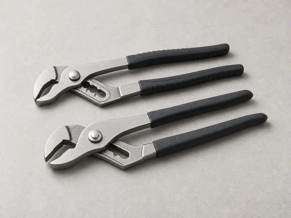 Adjustable pliers gripping a sink drain pivot nut