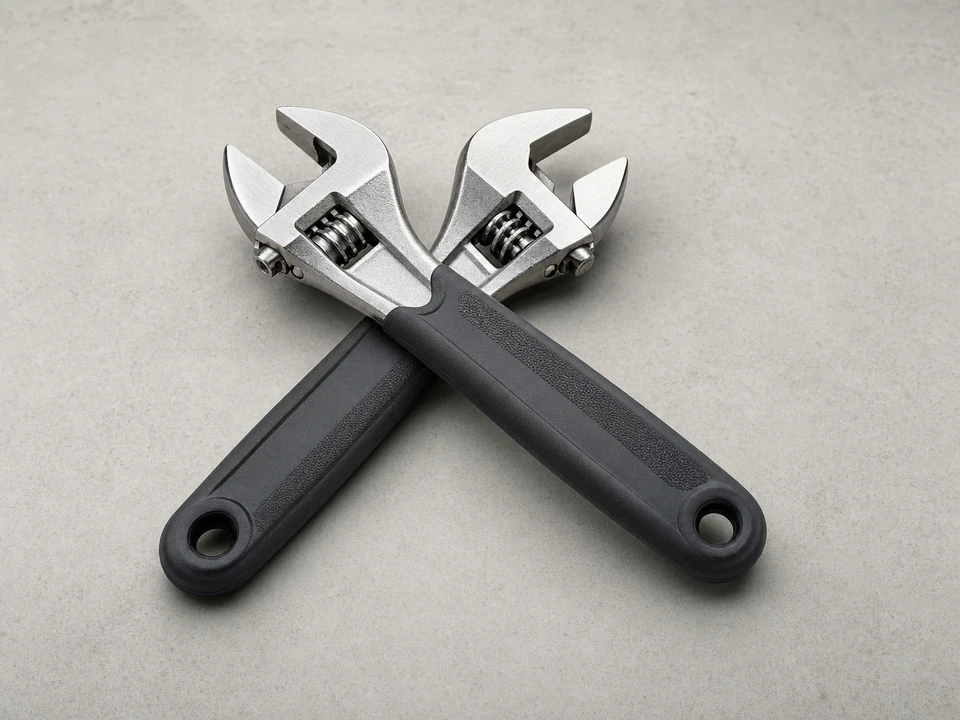 Adjustable wrench for loosening an outdoor faucet packing nut