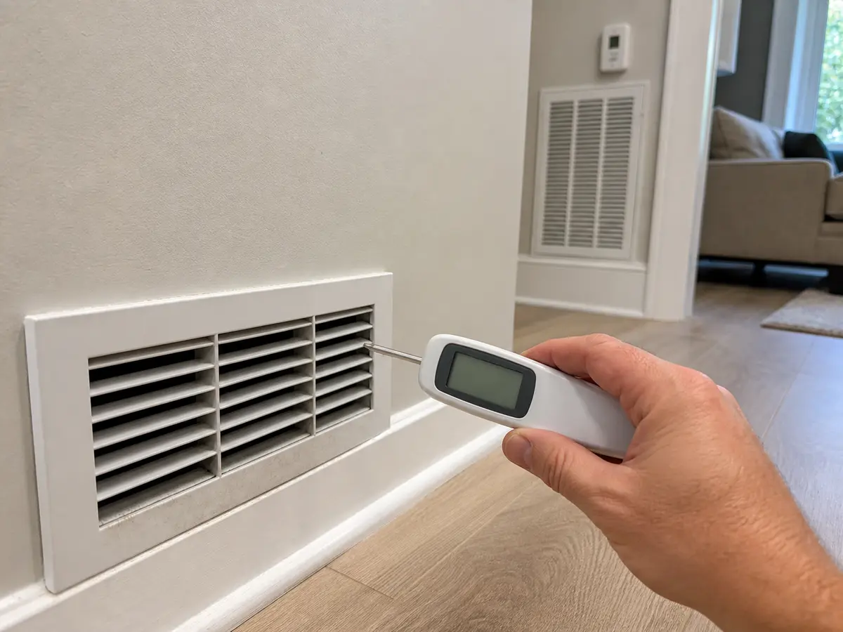 Digital room thermometer for checking constant AC compressor runtime