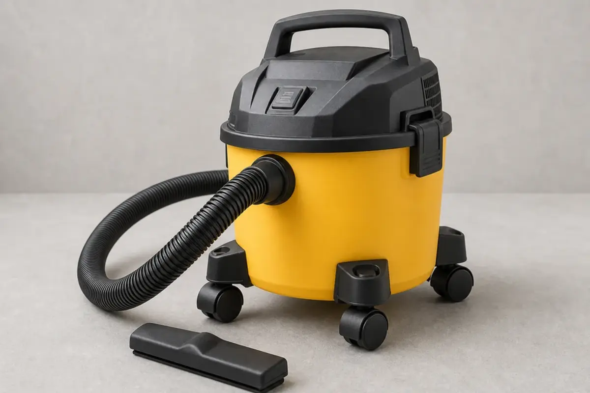 Wet-dry vacuum for accessible air handler condensate drain checks on air handler blower starts then stops