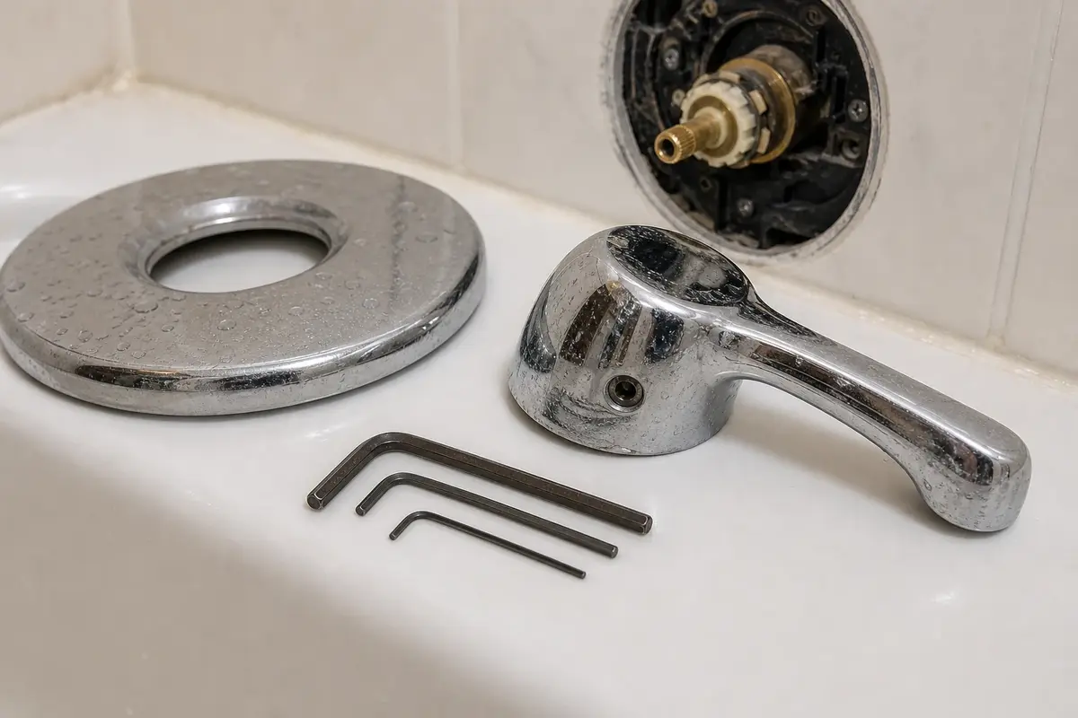 Allen key set for a bathtub spout set screw