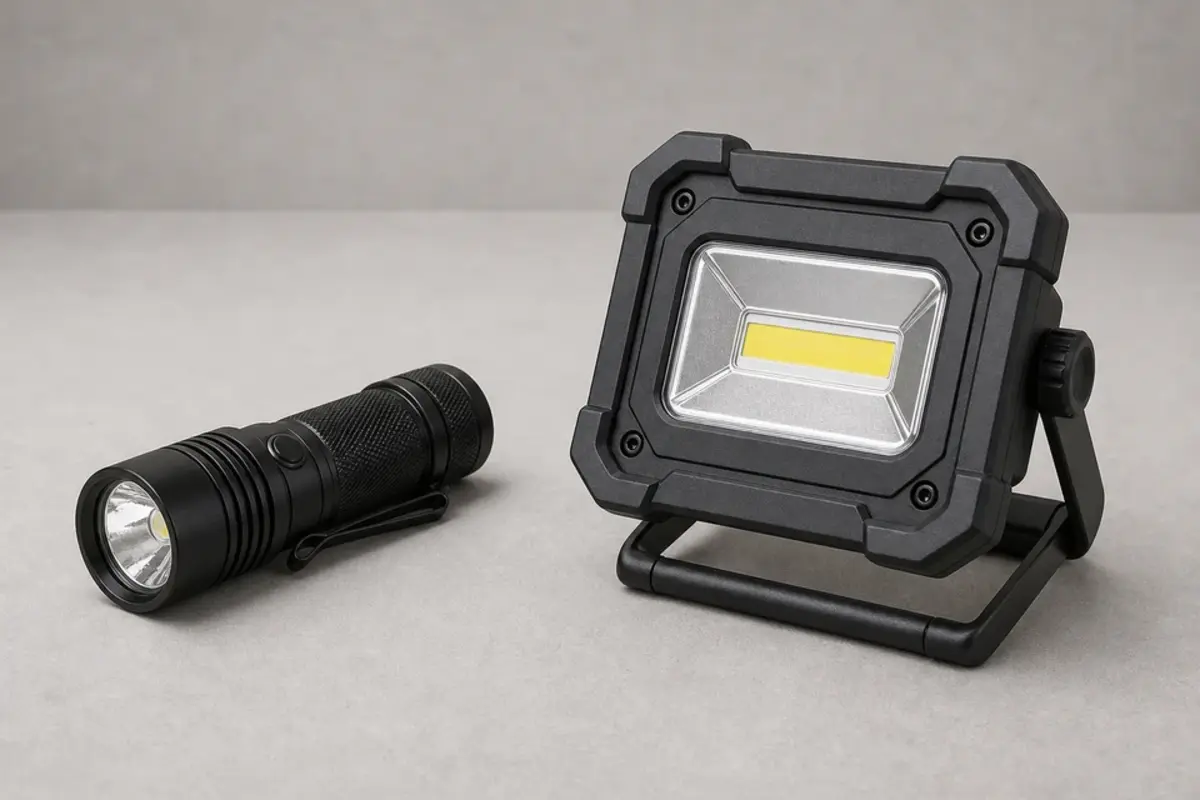 Inspection flashlight for checking a leaking bathtub spout