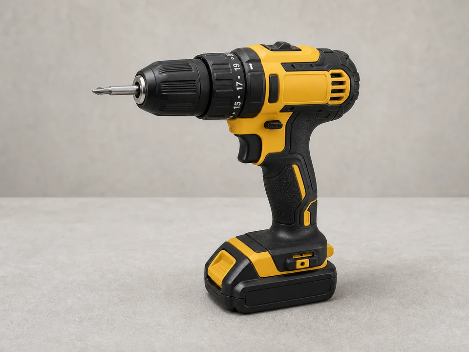 Cordless drill driver for removing attic hatch latch mounting screws