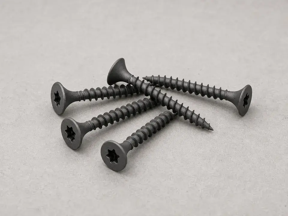 Bugle-head drywall screws for re-securing loose drywall