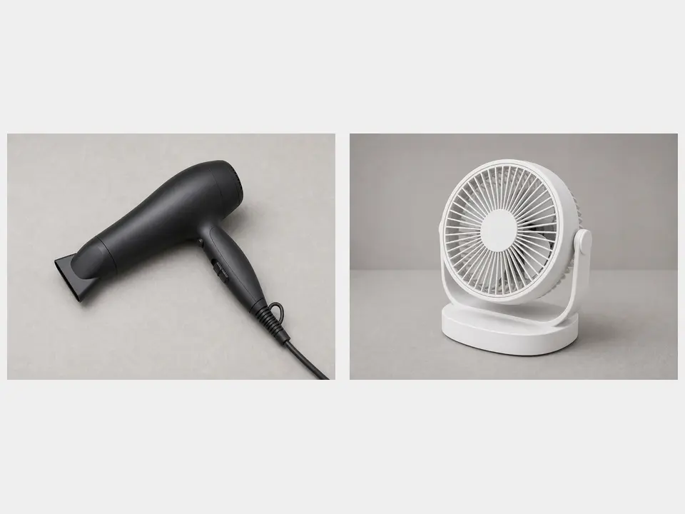 Hair dryer or small fan tool