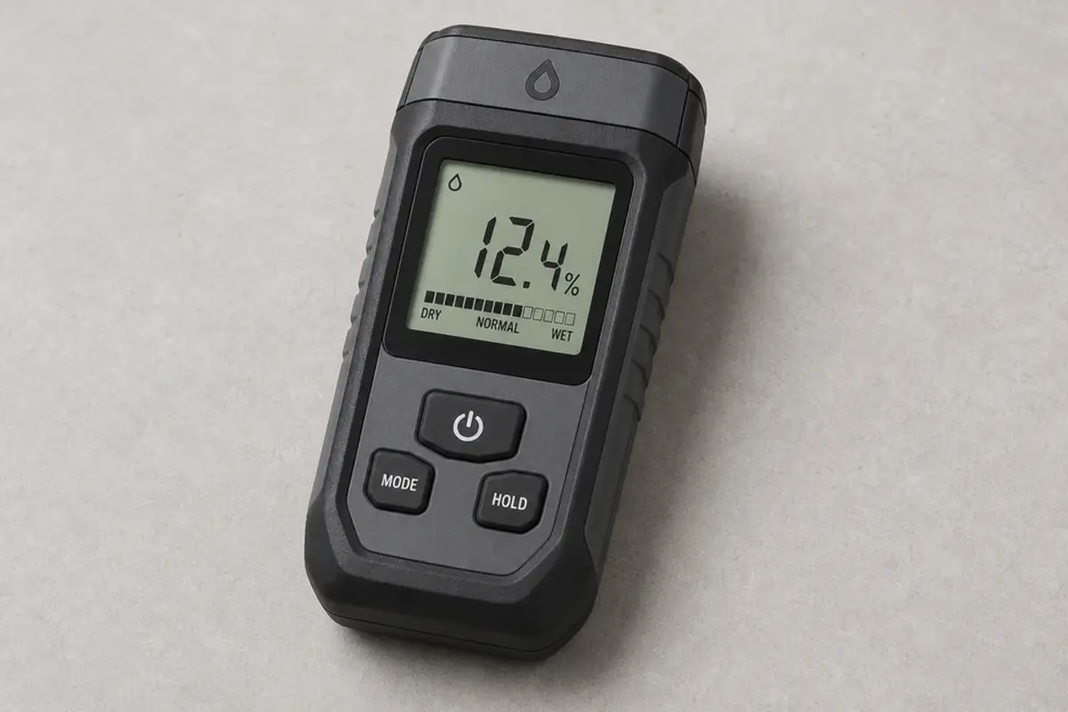 Pinless moisture meter for house smells damp after rain checks