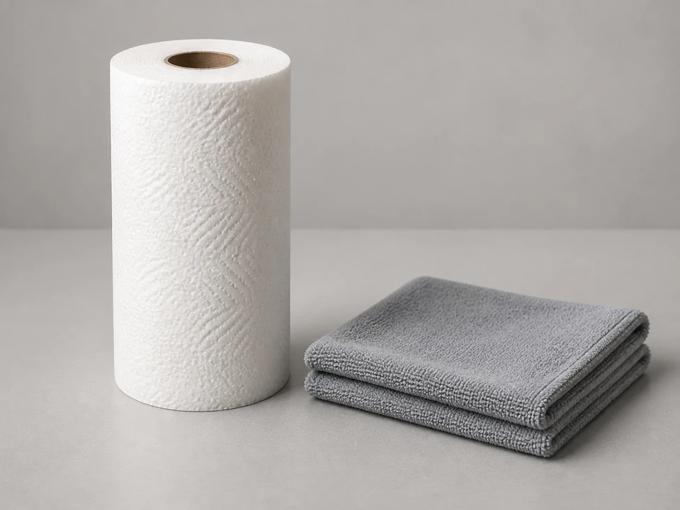 Soft cloths for wiping grease and soot around a microwave waveguide opening
