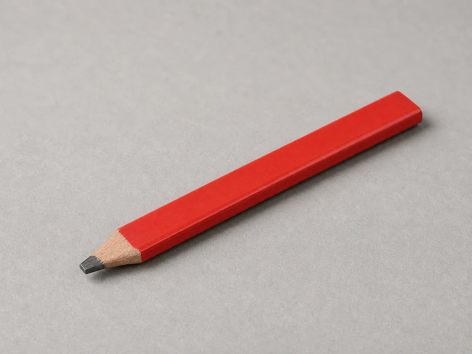 Carpenter pencil for marking attic hatch latch screw locations