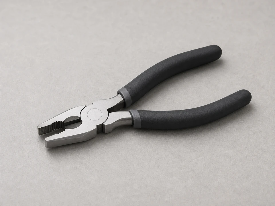 Pliers for loosening float switch clips and routing the sump pump switch cord