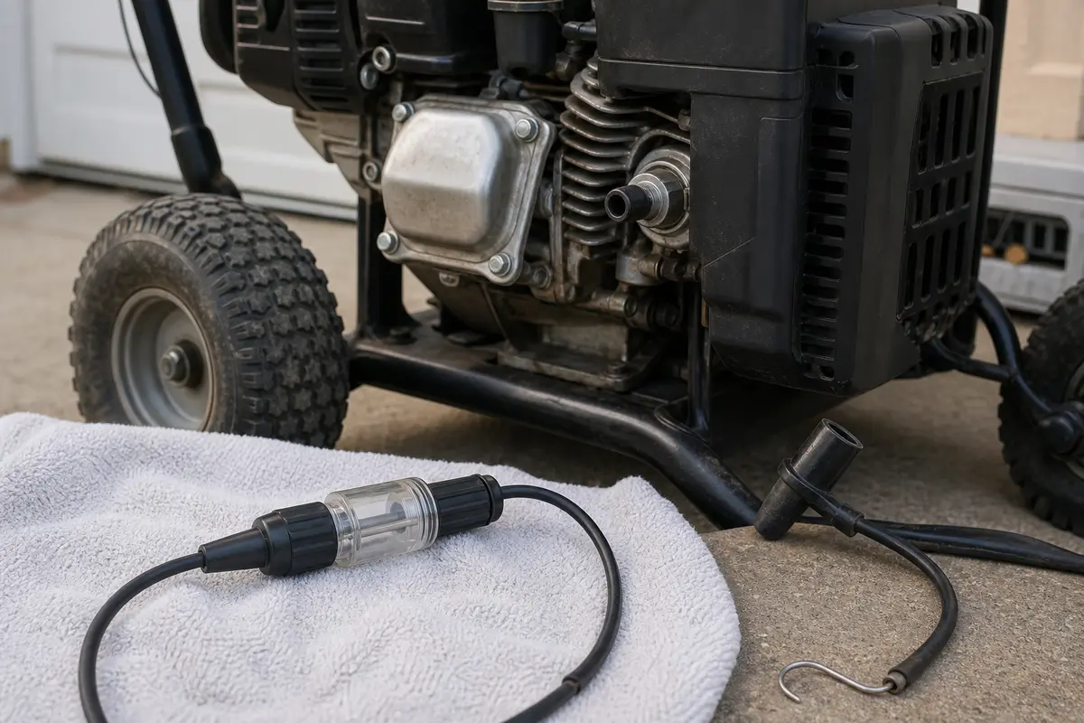 Inline spark tester for pressure washer not starting