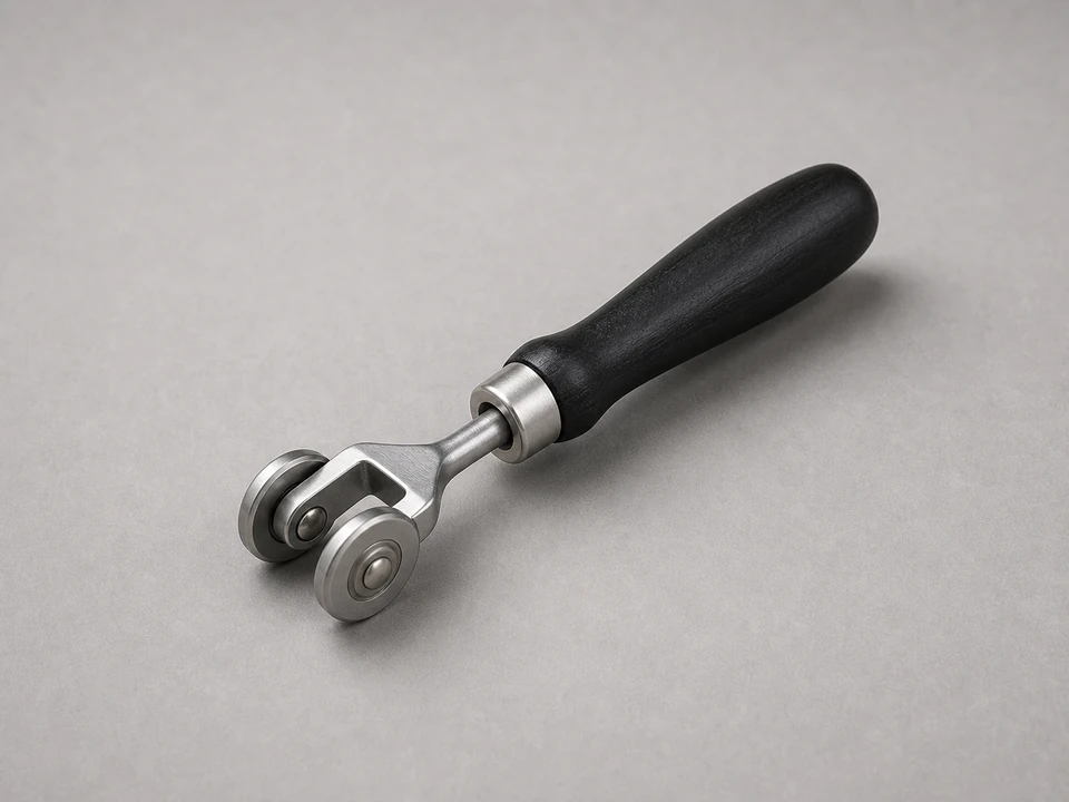 Screen rolling tool for reseating spline after a screen corner repair