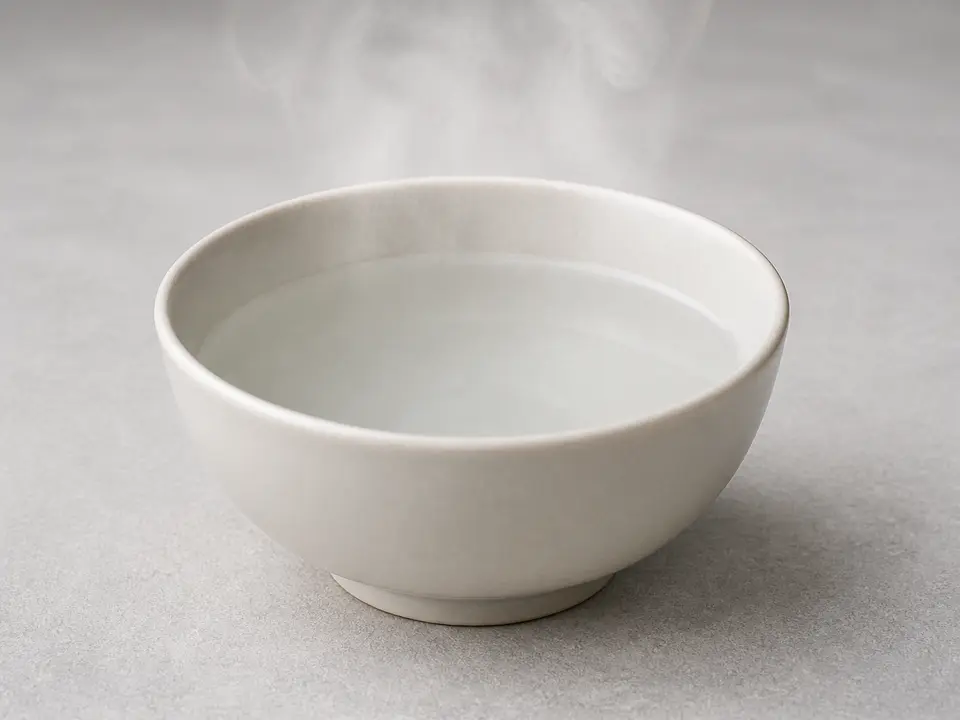 Small bowl of warm water tool