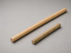 Broom handle or other blunt wooden stick tool