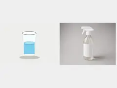 Small spray bottle or cup of water tool