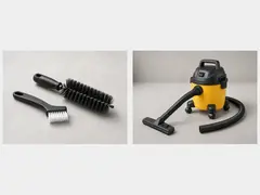 Dry brush or shop vacuum tool