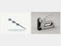 Staple gun or exterior screws with washers tool