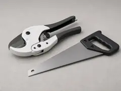 Hacksaw or fine-tooth PVC saw tool