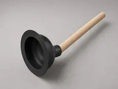 Flange-style toilet plunger tool