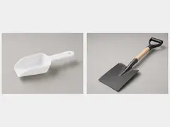 Flat scoop or small shovel tool
