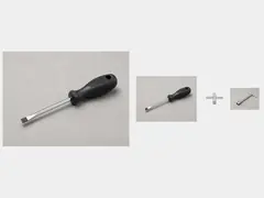 Flat screwdriver or grate lifting tool tool