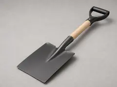 Flat shovel or garden spade tool