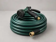 Garden hose with spray nozzle tool
