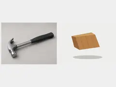 Hammer and wood block tool