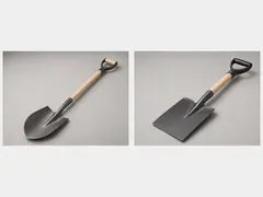Hand shovel or trenching shovel tool