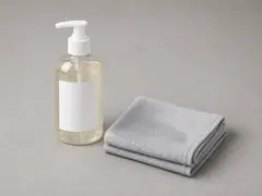 Mild cleaning supplies and disposable rags tool