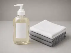 Mild soap and clean rags tool