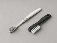 Nylon scrub brush or old toothbrush tool