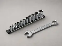 Ratchet and small socket set tool