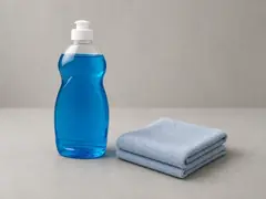Soft cloth and mild soap tool